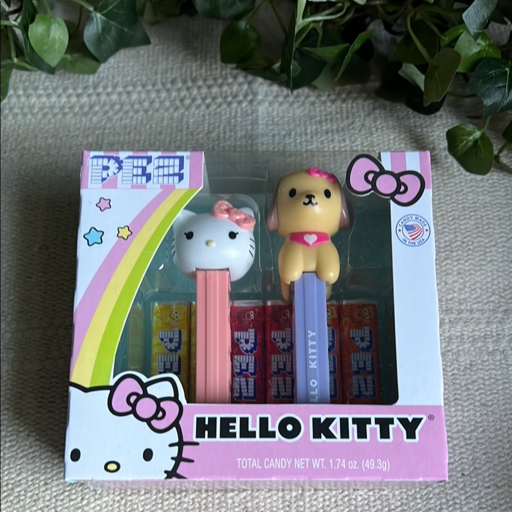 🍭Hello Kitty and Puppy Pez Dispenser Set - Pink and Purple